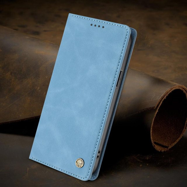 Magnetische Lederhülle für Nothing Phone 3, 3A, 3A Pro, 2A und CMF Phone 2 Pro 1 als Geldbörse und Stoßfeste Handy-Ständer-Abdeckung in Blau - Bild 1