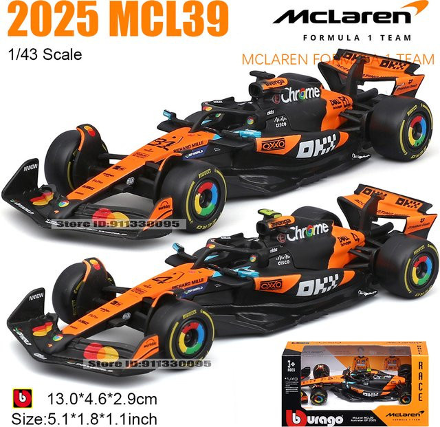 Bburago McLaren MCL39, Legierungsauto, 1:43, ab 3 Jahren - Bild 1