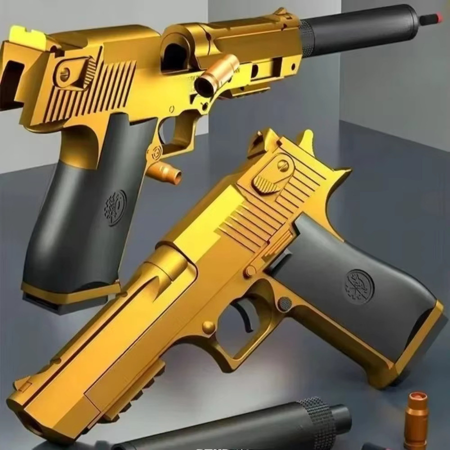 BP Desert Eagle Spielzeugpistole, Shell Ejection, Gelb - Bild 2