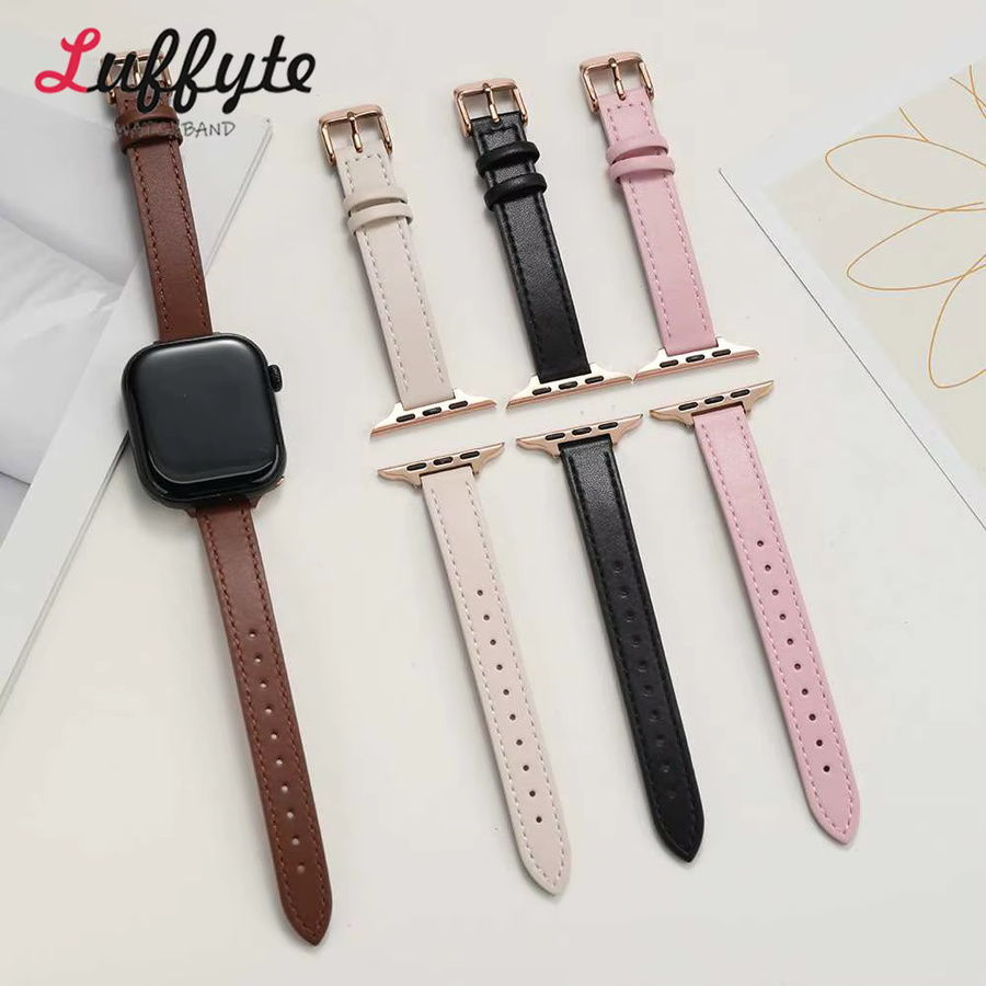 Luffyte Uhrenarmband Leder, roségoldene Schnalle, Damen - Bild 1