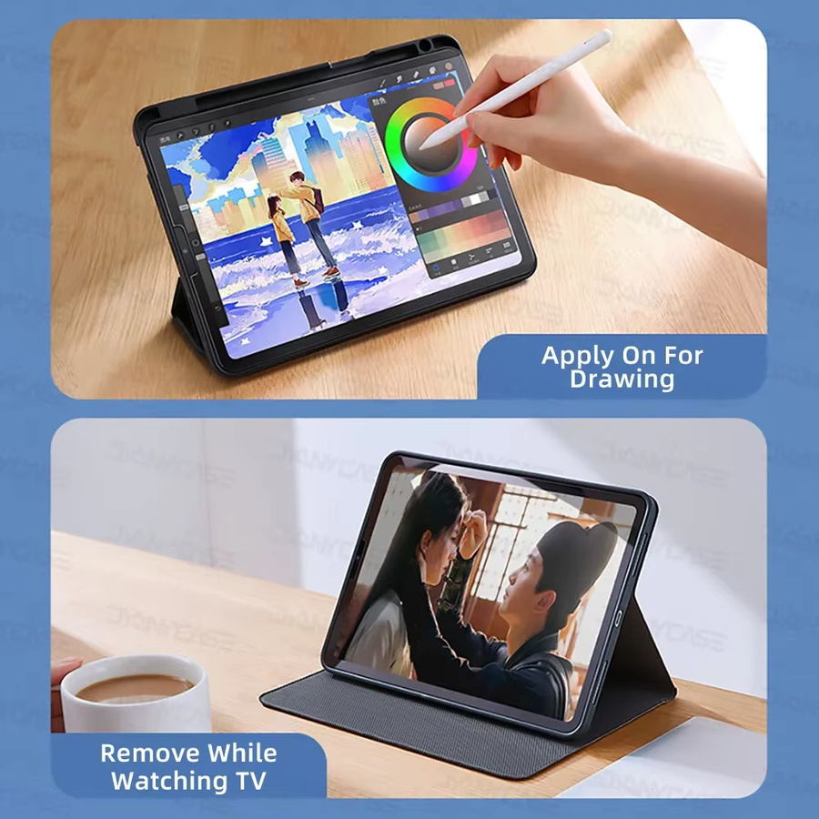 Magnetische Papiergefühlsfolie für Apple iPad Air 11/13 M3 M2 und iPad Pro 12.9 sowie iPad Mini 4 5 6 als Displayschutzfolie in Transparent - Bild 4