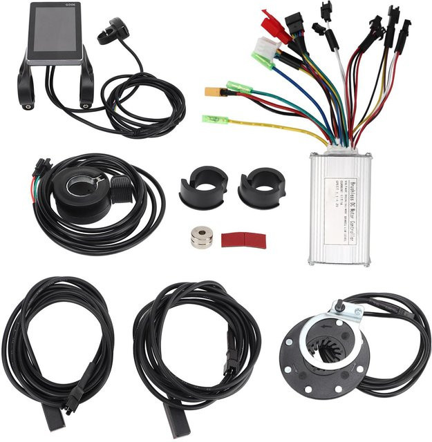 Igeteck E-Bike Umbausatz mit GD06 Display und Drei-Modus-Controller für 250W bis 350W bürstenlose Motoren, Schwarz - Bild 1