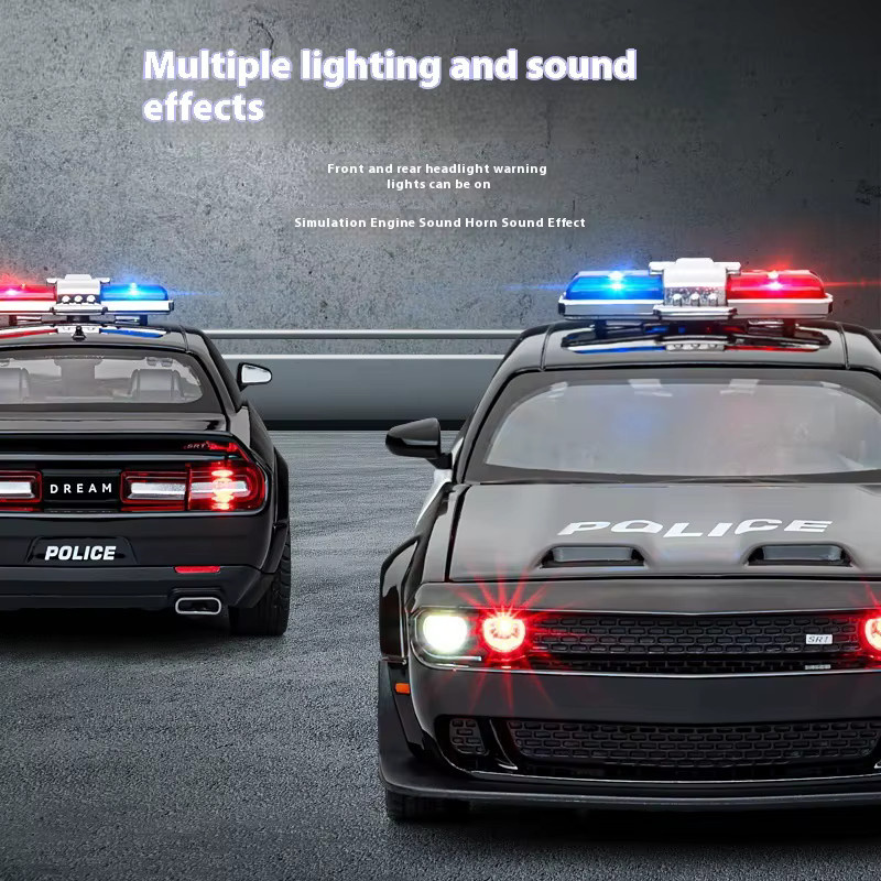 Platinum Challenger Redeye Hellcat Polizei, Sportwagen, 1:22, Metall, mit Licht und Sound - Bild 4