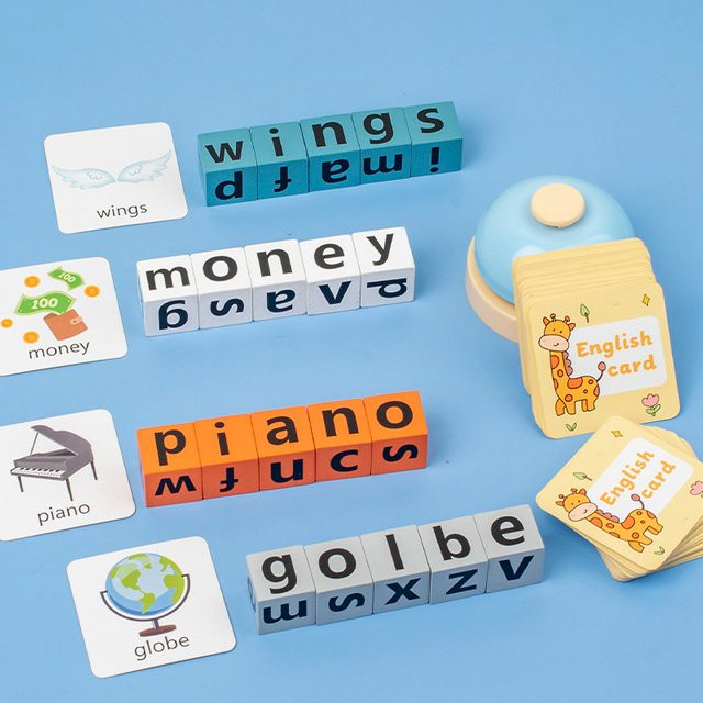 Lee's Sharing Montessori Holz Zauber Wort Spielzeug, Pädagogisches Spielzeug - Bild 1