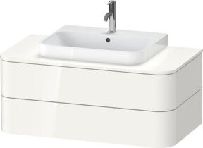 Duravit Waschtischunterschrank Happy D.2 Plus ohne Aufsatz, weiß Hochglanz, B/T/H: 100 x 55 x 40,8 cm - Bild 1