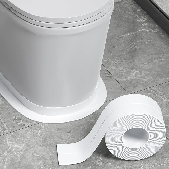 SCESSPACK Selbstklebendes Dichtungsband in Weiß, wasserfestes Dichtungsband für Badewanne, Küche, Waschbecken und Wand - Bild 1