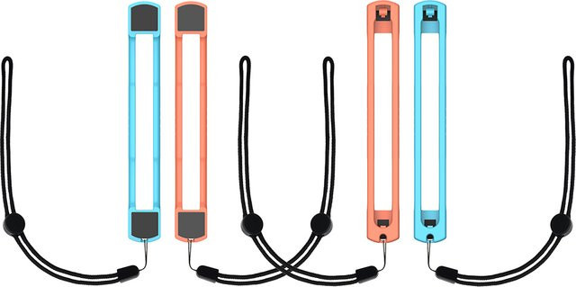 DOBE Handgelenksband TNS-5155 für Switch 2 Gamepad mit Teflon-Oberfläche, rutschfest und verstellbar, Orange und Blau - Bild 1