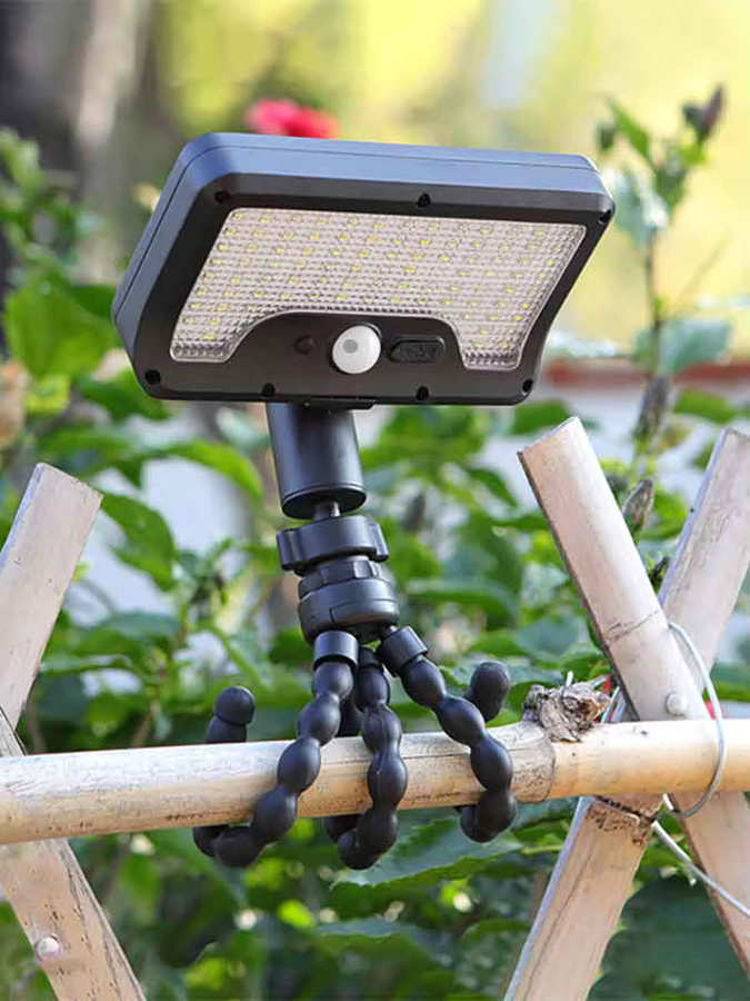 SHENZHITECH Intelligente Solar-Bewegungssensorleuchte mit 92 LED-Perlen in Schwarz, 3 Modi, verstellbarer Halterung und USB-Aufladung - Bild 6