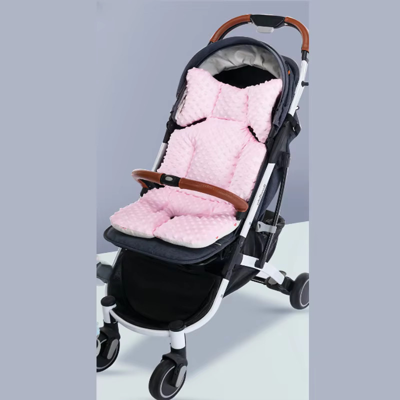Doudou Samt Baby Kissen für Kinderwagen in Pink, doppelseitiges warmes Baumwollkissen für Herbst und Winter - Bild 3