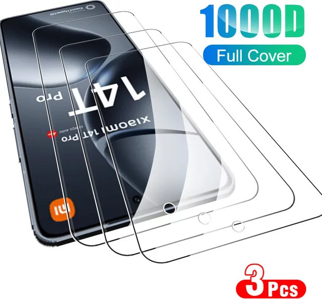 HD 9H Schutzglas für Xiaomi Mi 14 13 12 11 T Pro Lite, gehärtete Displayschutzfolie, transparent - Bild 1