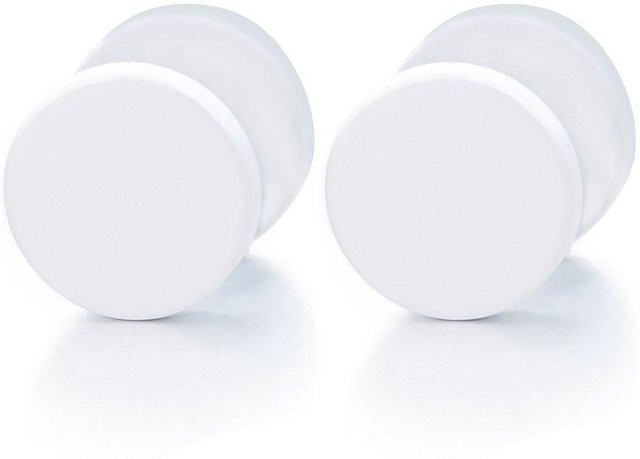 Ohrringe Dehner, Edelstahl, weiß, 6mm, Unisex - Bild 1