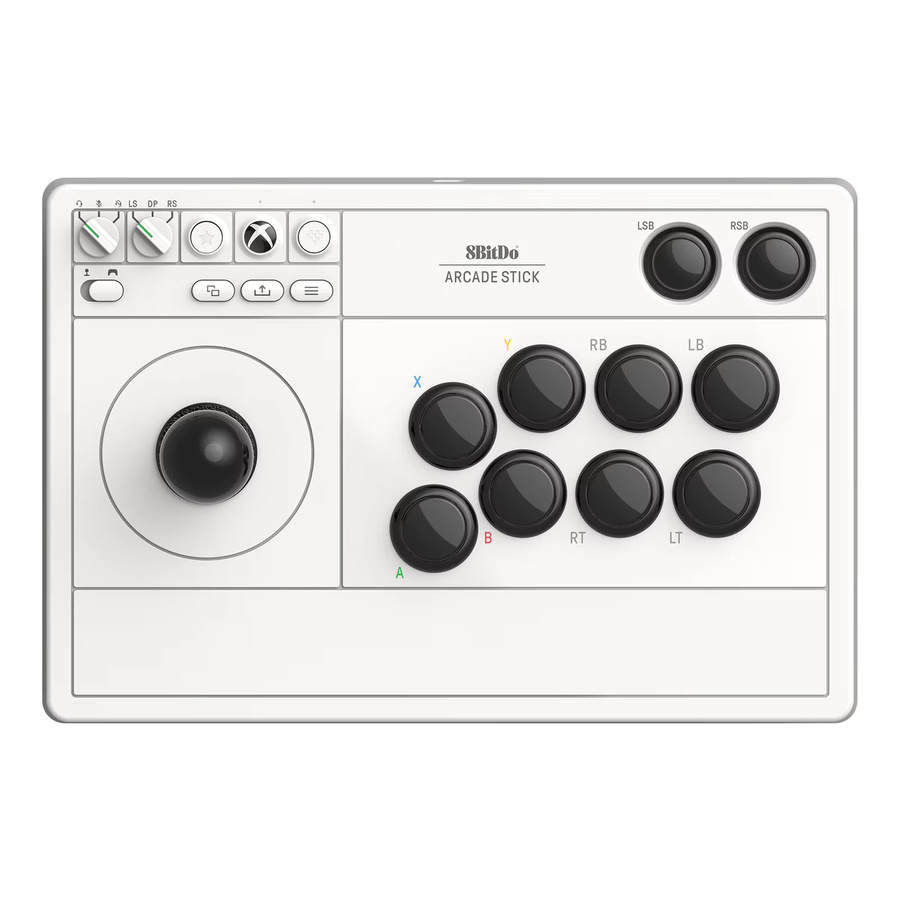 8BitDo Arcade Stick für Xbox Series X/S, Xbox One und Windows 10, kabellos via 2.4G oder USB-C, Weiß - Bild 2