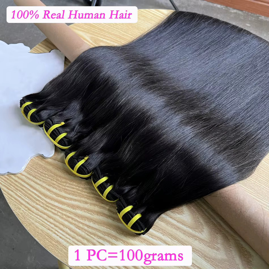 Echthaar-Bündel Haarverlängerungen, 10-36 Zoll, Farbe 1B, Damen - Bild 5