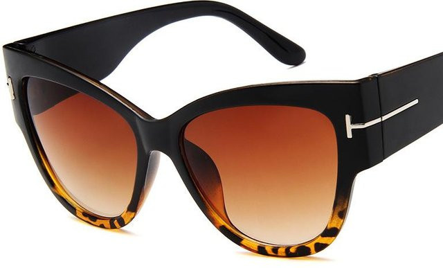 Yalujia Sonnenbrille Cat-Eye, Vollrand, Kunststoff, Unisex, Multicolor, Schwarz - Bild 1