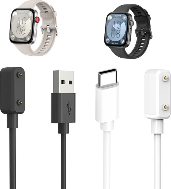 USB Ladekabel für Huawei Smartwatch und Honor Smartband, Farbe: Schwarz - Bild 1
