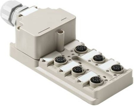 Weidmüller SAI-6-M 5P M12 ECO Sensor/Aktorbox passiv M12-Verteiler mit Metallgewinde in Grau - Bild 1