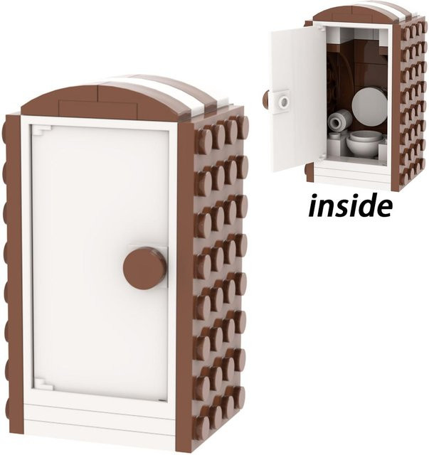 Loo City MOC Tragbare Toilette, Bausteine, braun, ab 3 Jahren - Bild 1