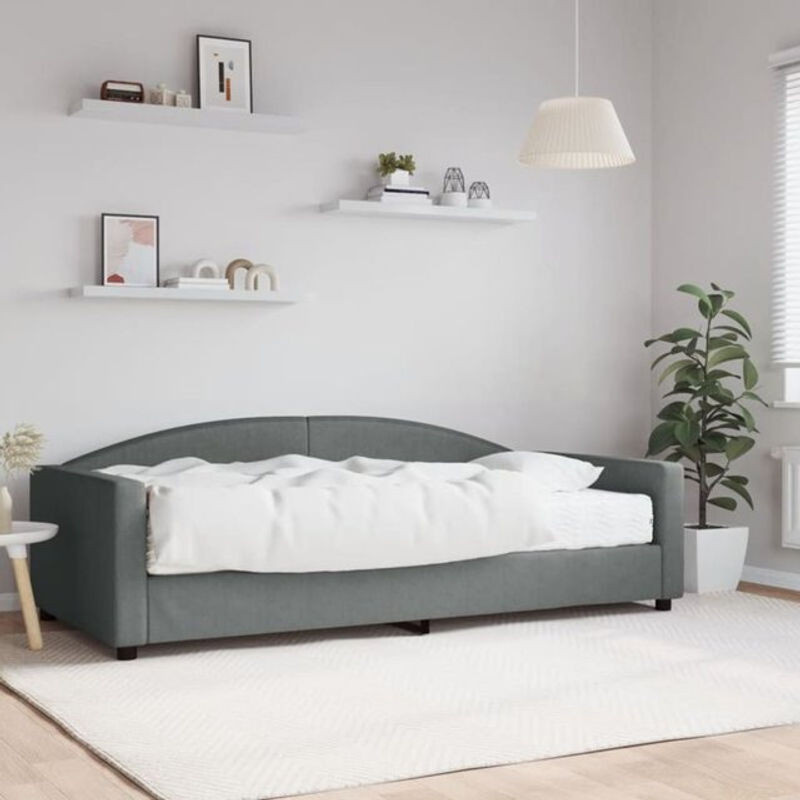 vidaxl Polsterbett Tagesbett mit Matratze aus Stoff in Anthrazit B/T/H: 200 x 100 x 75 cm - Bild 1