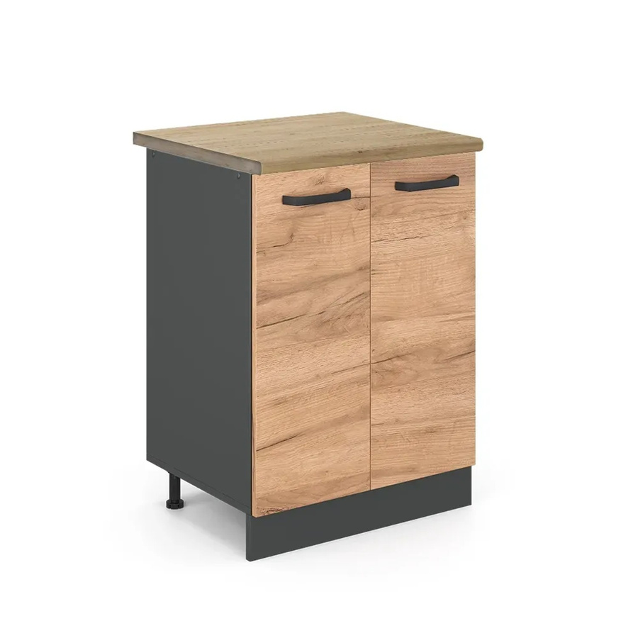 Vicco Küchenunterschrank R-Line Goldkraft Eiche und Anthrazit, B/T/H: 60 x 60 x 81,6 cm - Bild 2