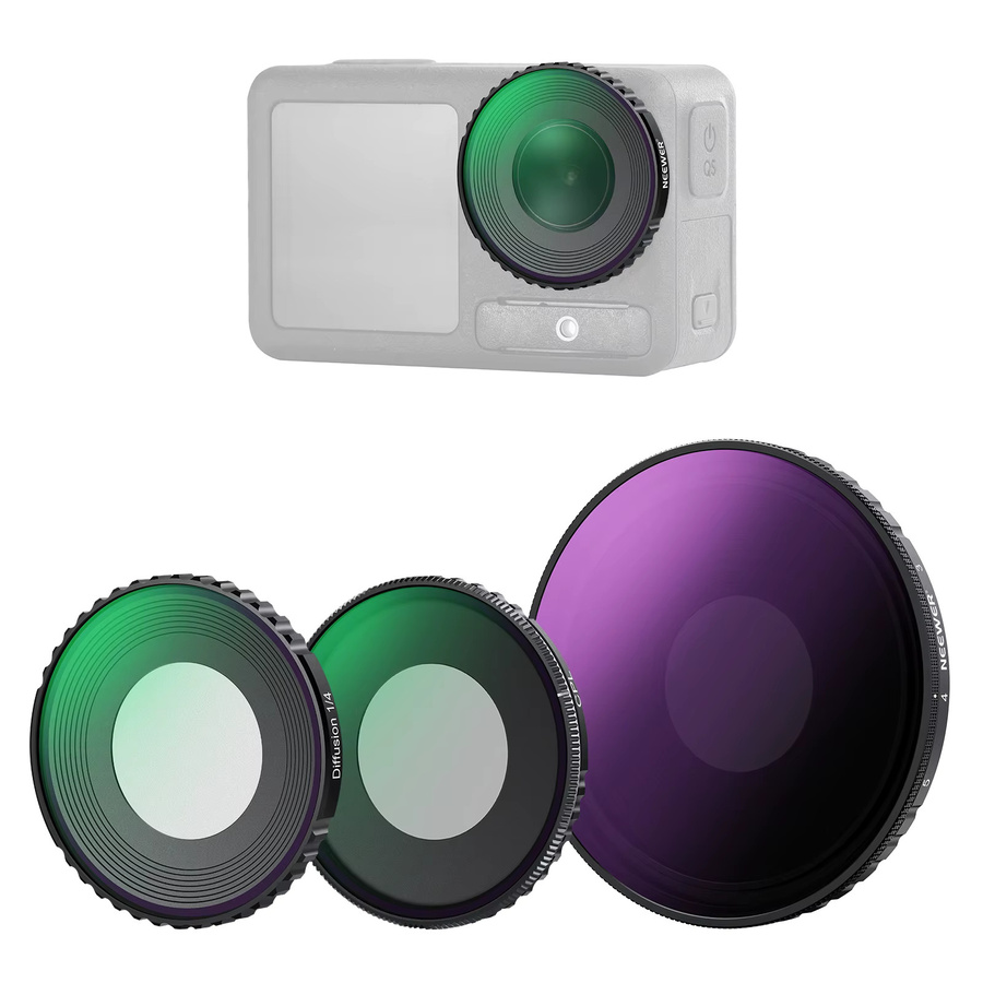 NEEWER ND-Filter-Set für DJI Osmo Action 5 Pro und DJI Osmo Action 4 mit variablem ND8-32 Filter, CPL Filter und Black Mist Diffusion 1/4 Filter - Bild 6