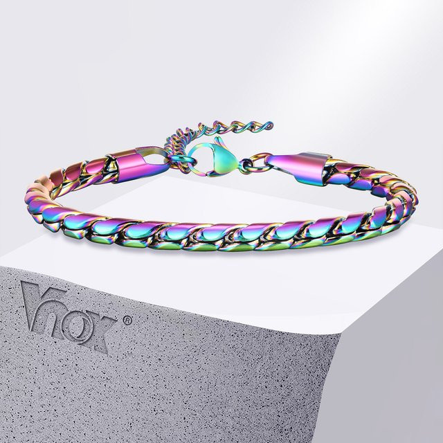 Vnox Schlangenkettenarmband, Edelstahl, Herren - Bild 1