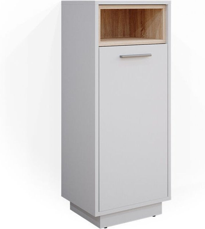 Vicco Badschrank Beatrice Midischrank in Weiß mit offenen Regalfächern, B/T/H: 38 x 30 x 93 cm - Bild 2
