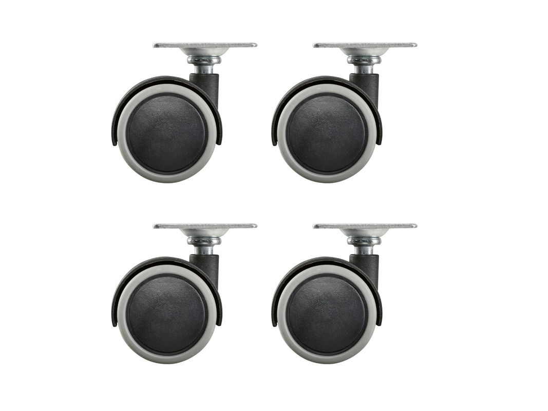 Parkside 8-teiliges Möbelrollen-Set aus Metall und Kunststoff in Schwarz und Galvanisiert - Bild 3