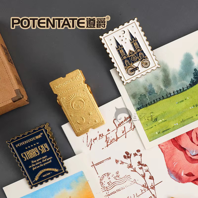 Deluxe Vintage Messing Papierklemmen mit doppelseitigem Muster in Gold für Büro und Kunsthandwerk - Bild 3