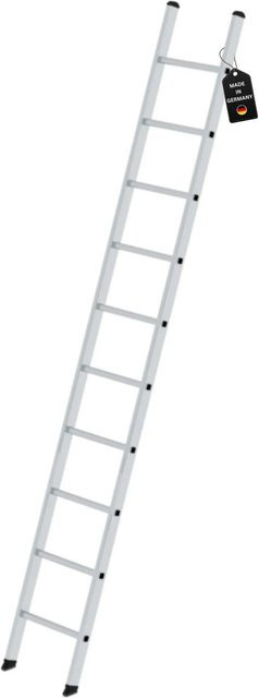 PROREGAL Sprossen-Anlegeleiter ohne Traverse in Silber mit 10 Sprossen - Bild 1
