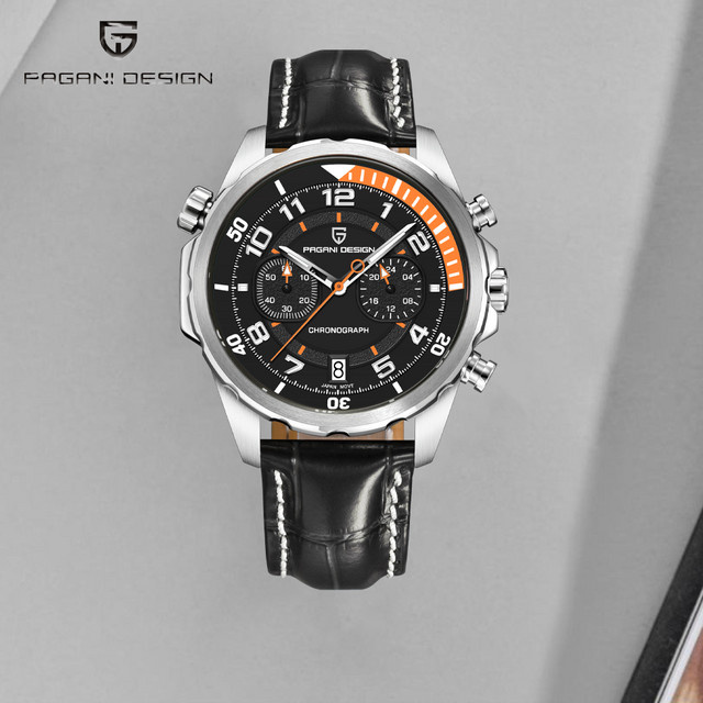 PAGANI DESIGN Chronograph, Quarz, Edelstahl, Blau, Herren - Bild 1