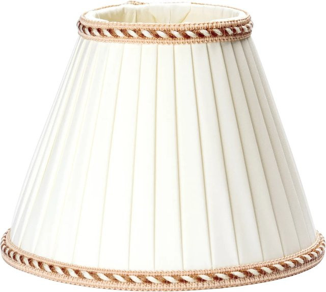 Orion Lightstyle Lampenschirm konisch aus Stoff in Weiß, Durchmesser: 18 cm, Höhe: 14 cm, Fassung E27 - Bild 1