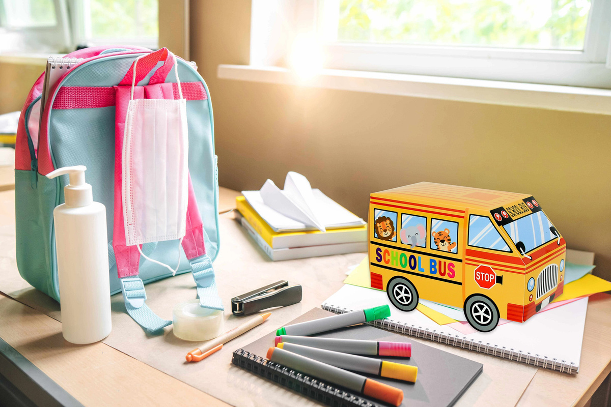 24 Stück Schulbus Party Geschenkboxen aus Papier in Gelb für die Rückkehr zur Schule - Bild 2