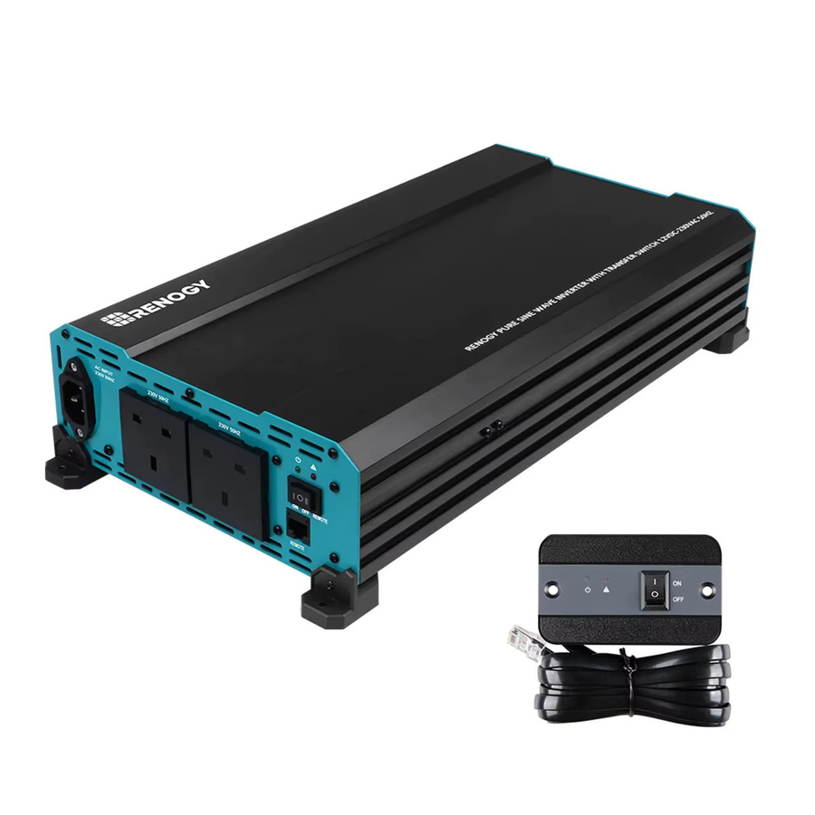 Renogy Reiner Sinus-Wechselrichter 3000 W 12 V auf 230 V/240 V in Schwarz mit englischer Standardsteckdose - Bild 5