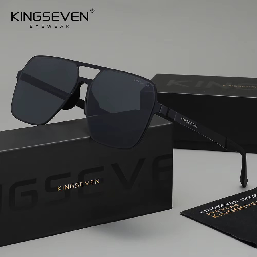 KINGSEVEN Sonnenbrille, Herren, square, Metall, polarisiert - Bild 1