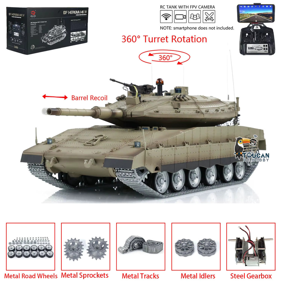 Heng Long Merkava 3985 Panzer, ferngesteuert, 1:16, Metall - Bild 2