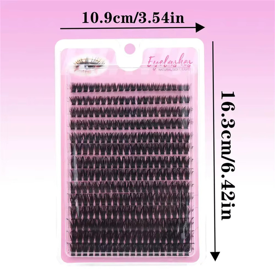 JIEFUXIN Falsche Nerz-Wimpern, D-Curl, Natürlich, Unisex - Bild 2