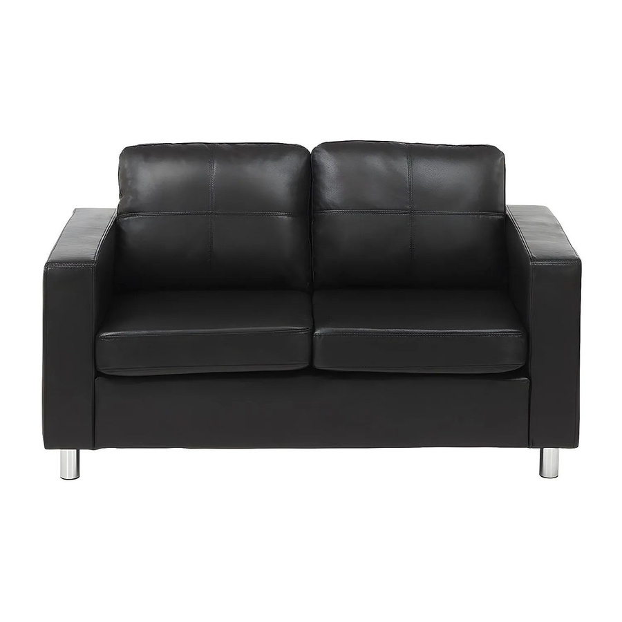 Vente-unique Sofa Ackley in Schwarz aus Kunstleder mit 140 cm Breite - Bild 2