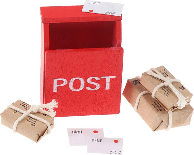DIAPER&CORED Briefkasten Puppenhaus Zubehör aus Holz 1:12 - Bild 1