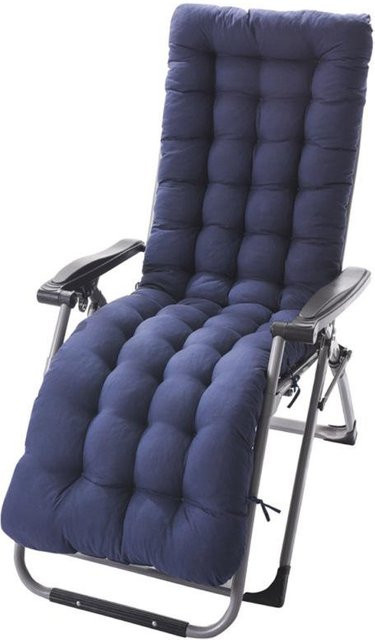 YTO Home Relaxsessel Kissenpolster in Navy Blau, B/T/H: 155 x 48 x 8 cm - Bild 1