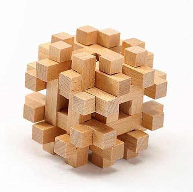 Luban Schloss Würfel Holz, Rätsel, Lernspielzeug - Bild 1