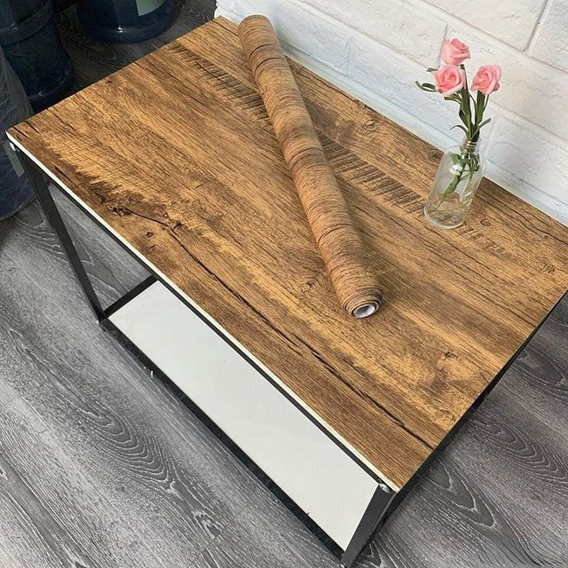 Glück Amy Selbstklebende Vinyl Tapete in Holzoptik, Braun, B: 55 cm, L: 3 m - Bild 1