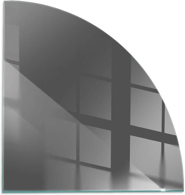 Tulup Glasplatte für Kaminöfen als Funkenschutzplatte, Grau, B/T/H: 100 x 100 x 0 cm - Bild 1