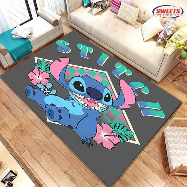 Karpetti Disney Lilo & Stitch Themen-Teppich, bunt, rutschfest und maschinenwaschbar, B/T: 80 x 50 cm - Bild 1