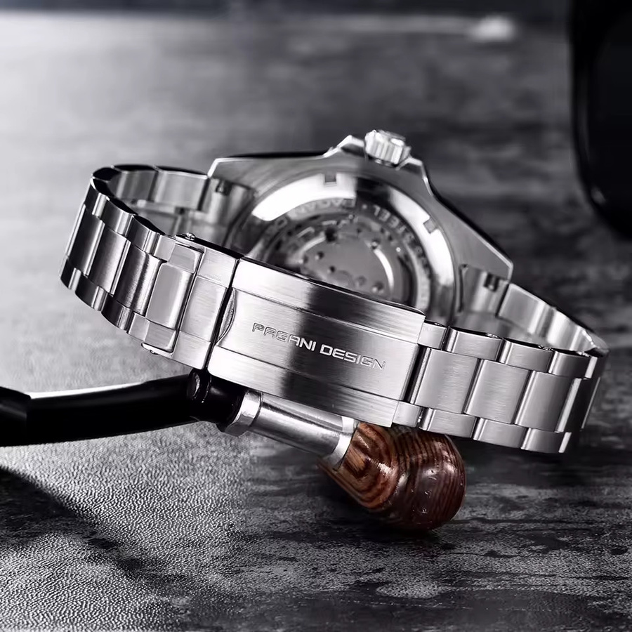 PAGANI DESIGN Automatik-Armbanduhr, Edelstahl, Blau, 43 mm, Herren - Bild 3
