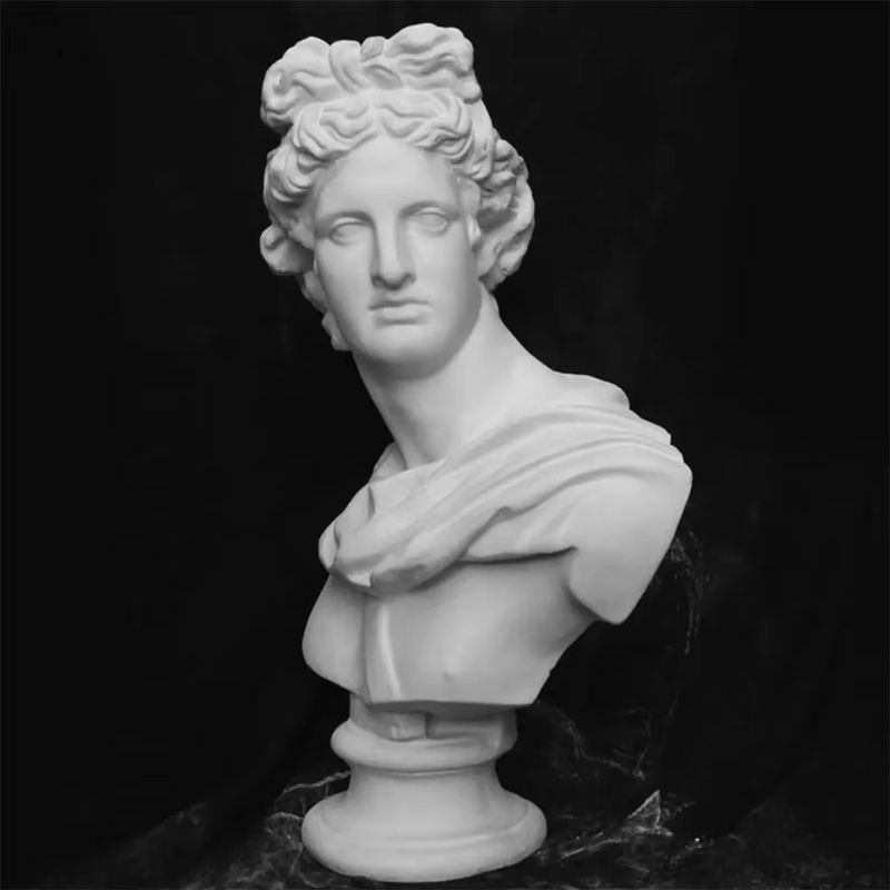 Ästhetische Skulptur aus Kunstharz im klassischen Design der griechischen Mythologie, weiße Deko-Figur für deine Wohnkultur - Bild 2