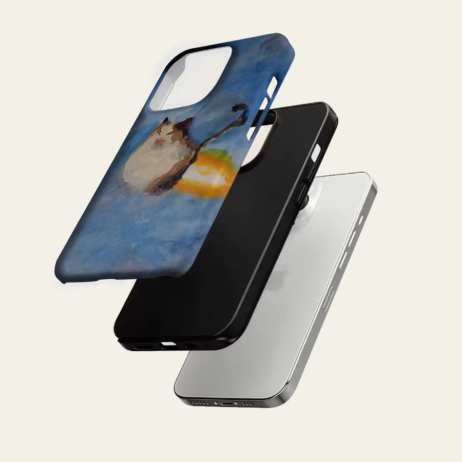 Magnetische Handyhülle mit abstraktem Ölgemälde Katze für iPhone 17 16 15 14 13 Pro Max Plus von Potdemiel in Multicolour - Bild 2