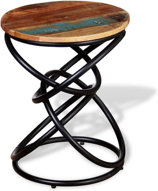 vidaXL Beistelltisch aus Massivholz in Antikstil, braun, rund, B/T/H: 50 x 40 x 40 cm - Bild 1