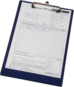 Eichner PVC-Klemmbretter blau, 5 Stück, B: 23,2 cm x H: 33,8 cm - Bild 1