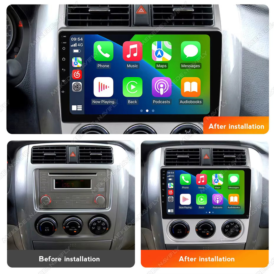 MEKEDE & NAVIFLY Android 14 Autoradio für Suzuki Liana 2004-2008 mit 9 Zoll Display und Carplay in Schwarz - Bild 2