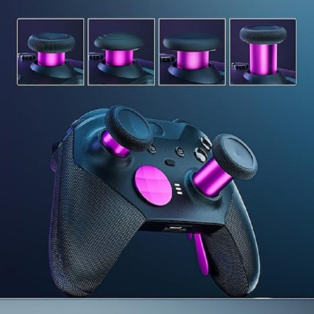 CHARM FOCUS 14-in-1 Zubehör-Kit für Xbox One Elite Series 2 Controller mit Metall-D-Tasten, Trigger-Paddles und Thumbstick-Griffen in Multicolour - Bild 1